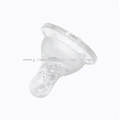 Fábrica chinesa Atacado Livre de BPA Silicone Líquido Chupeta para bebê Tetina padrão para bebê Pescoço longo Bico de silicone para bebê