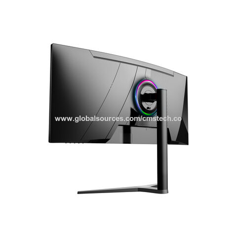 شاشة فائقة الاتساع عالية الجودة، شاشة 34 بوصة بدقة 4K، كمبيوتر UHD مع PD65W، حامل HAS، ألعاب منحنية