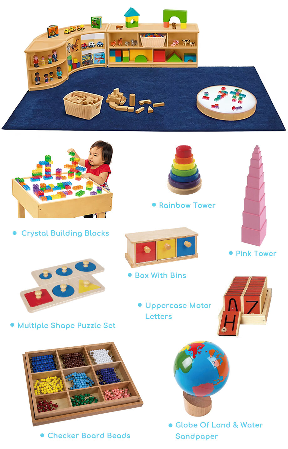 Montessori Kindergarten Daycare Preschool Durable Good-looking Tables ...
