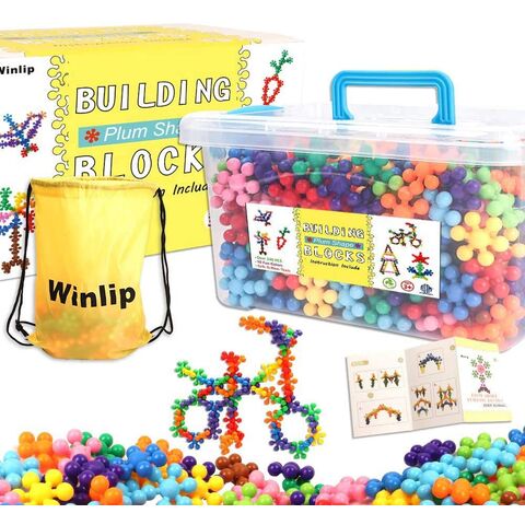 Blocs de Construction Jouet Vente en Gros Prune Disques de Construction Éducatifs Ensembles Emboîtables Solides