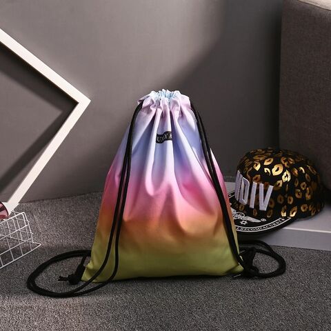 Mochila con Cordón, Bolsa de Lona para Empaque, Bolsa Tote de Algodón con Impresión Personalizada, la Más Vendida