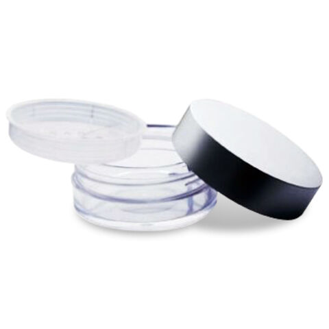 Großhandel Make-up loser Puder Tiegel Hochwertige kosmetische Kunststoffverpackung Fall OEM-Bestellungen willkommen