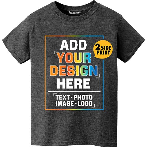 Compre Custom T Shirt Impressão T-shirt Em Branco Com Logotipo