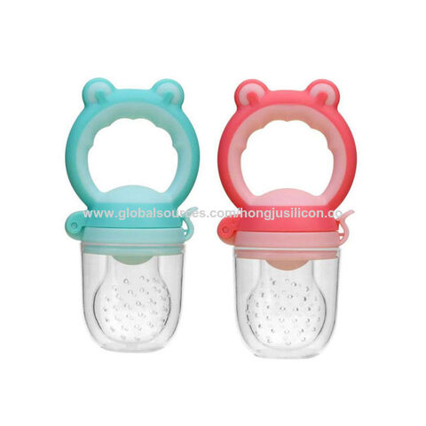 Chupete alimentador para bebé, mordisqueador de alimentos frescos, tetina de silicona para bebés, alimentador de frutas para niños, suministros seguros para la alimentación de frutas para bebés