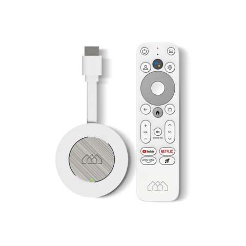 Elebao GD2 Clé Google TV Officielle Amlogic S905Y4 Google TV 11OS 2+32GB eMCP avec Wifi5 2T2R Dolby Atmos Pour projecteur TV