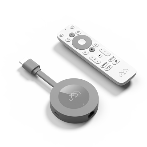 Elebao GD2 Clé Google TV Officielle Amlogic S905Y4 Google TV 11OS 2+32GB eMCP avec Wifi5 2T2R Dolby Atmos Pour projecteur TV