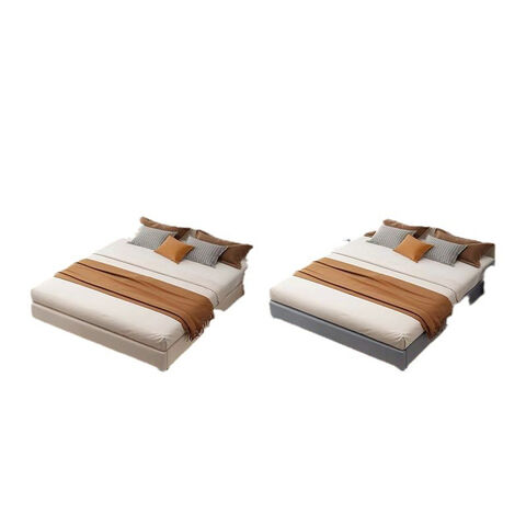 Cama Individual Moderna y Elegante para Hotel con Cabecero Tapizado