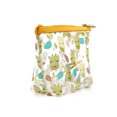 Sacs à Cosmétiques en PVC en Gros, Portables, Motifs de Dessins Animés, Résistants aux Éclaboussures, Trousse de Maquillage Transparente pour Articles de Toilette