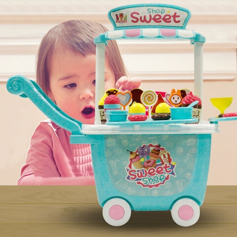 Caminhão de Sorvete de Brinquedo Infantil, Conjunto Educacional de Comida para Brincar - Carrinho de Sorvete em Promoção