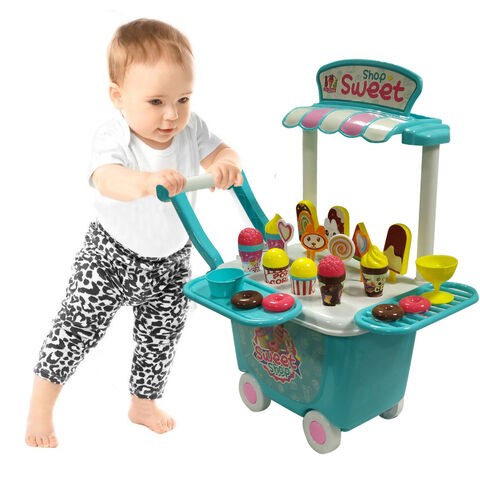 Caminhão de Sorvete de Brinquedo Infantil, Conjunto Educacional de Comida para Brincar - Carrinho de Sorvete em Promoção