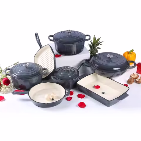 Juego de cacerolas de pato disponible en un fabricante mayorista de utensilios de cocina
