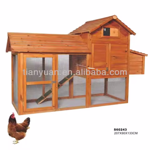 Super Grand Poulailler en Bois pour Utilisation Intérieure et Extérieure