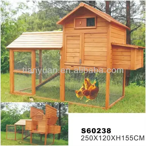Super Grand Poulailler en Bois pour Utilisation Intérieure et Extérieure