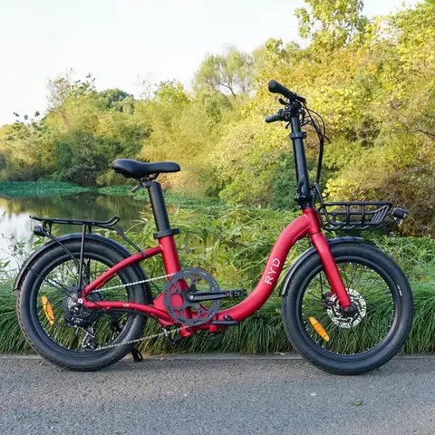Bicicleta Eléctrica Plegable con Batería de Litio Samsung y Neumáticos Anchos