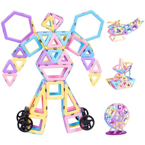 Blocos de Construção Magnéticos de Alta Qualidade, Peças Magnéticas 3D, Brinquedos Educacionais STEM
