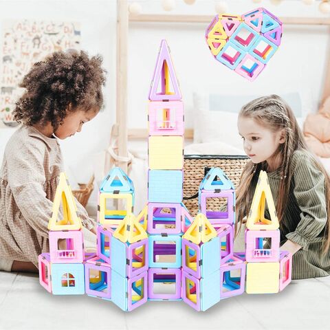 Blocos de Construção Magnéticos de Alta Qualidade, Peças Magnéticas 3D, Brinquedos Educacionais STEM