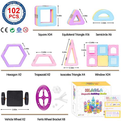 Blocos de Construção Magnéticos de Alta Qualidade, Peças Magnéticas 3D, Brinquedos Educacionais STEM