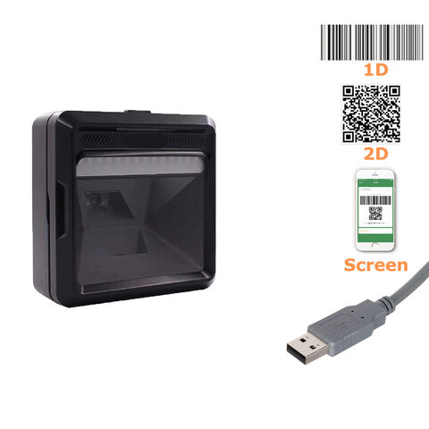 Scanner de Código de Barras USB Mãos Livres 2D, Forte Compatibilidade para Todos os Sistemas, Construção Robusta. MJ3880