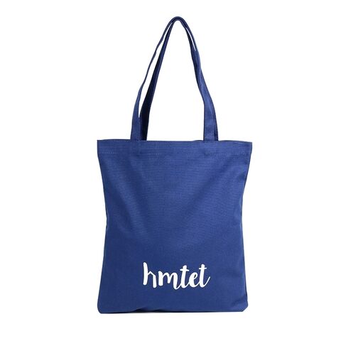Individuelle Canvas-Tragetasche mit schwarzen Griffen, Stoffbeutel zum Bedrucken, Werbe-Baumwolltasche