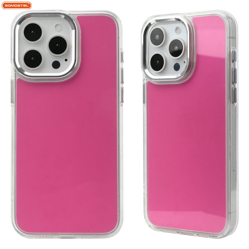 For iPhone 12 Pro Max IMD Colorful Gradient Acrylic Phone Case(Pink)
