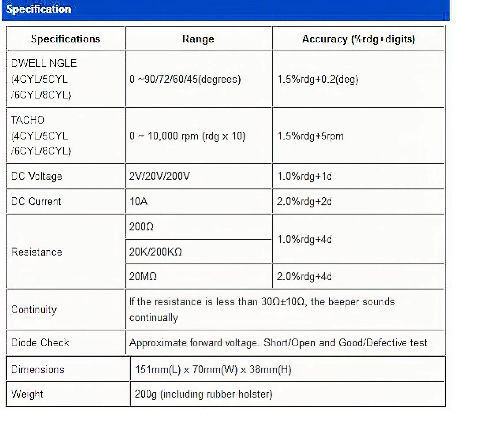 KT-7181 Automobile Meter with Tacho, Dwell and Battery Impedance Test supplier