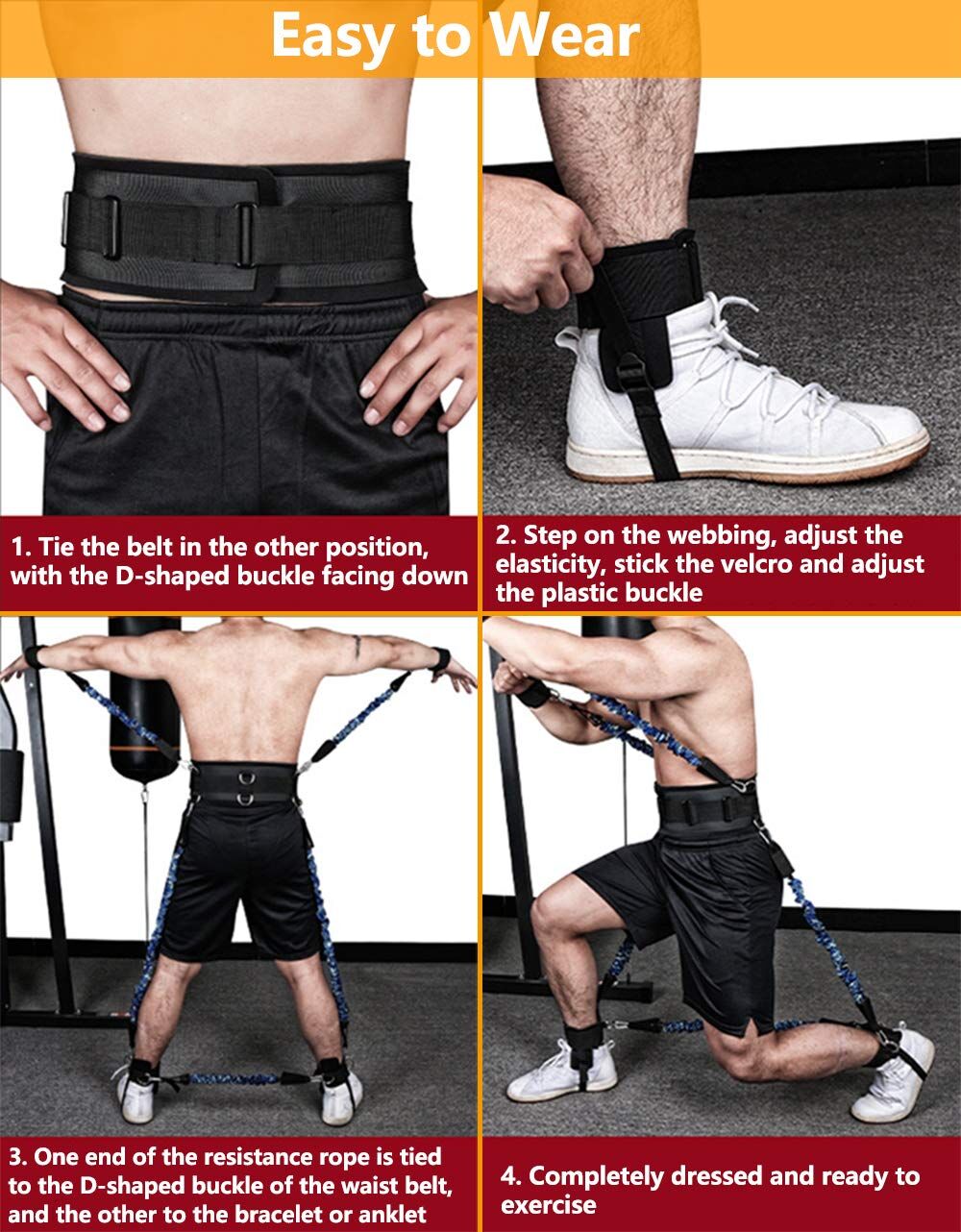 Buy Wholesale China Mr 100/150/200/300lbs Exercise Bands Boxing