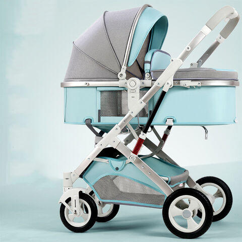 Adjustable Baby Carriage Aluminum Alloy Bracket Baby Umbrella Stroller 3 In 1 Portable Pushchair With Car Basket Pushchair