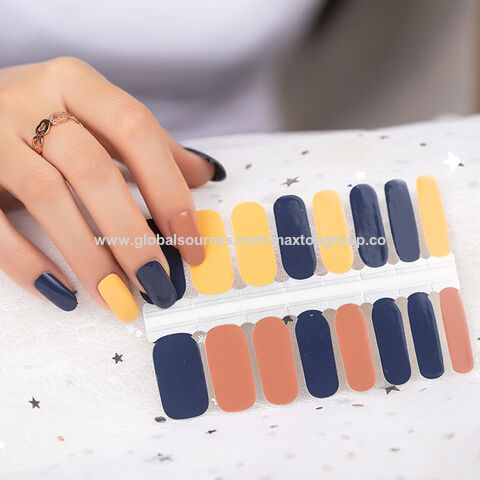 2024 Neue Heiß Verkaufende Nagellackaufkleber, 16 Stück/Streifen Nagel Wraps, Glitzer Nail Art Lieferant