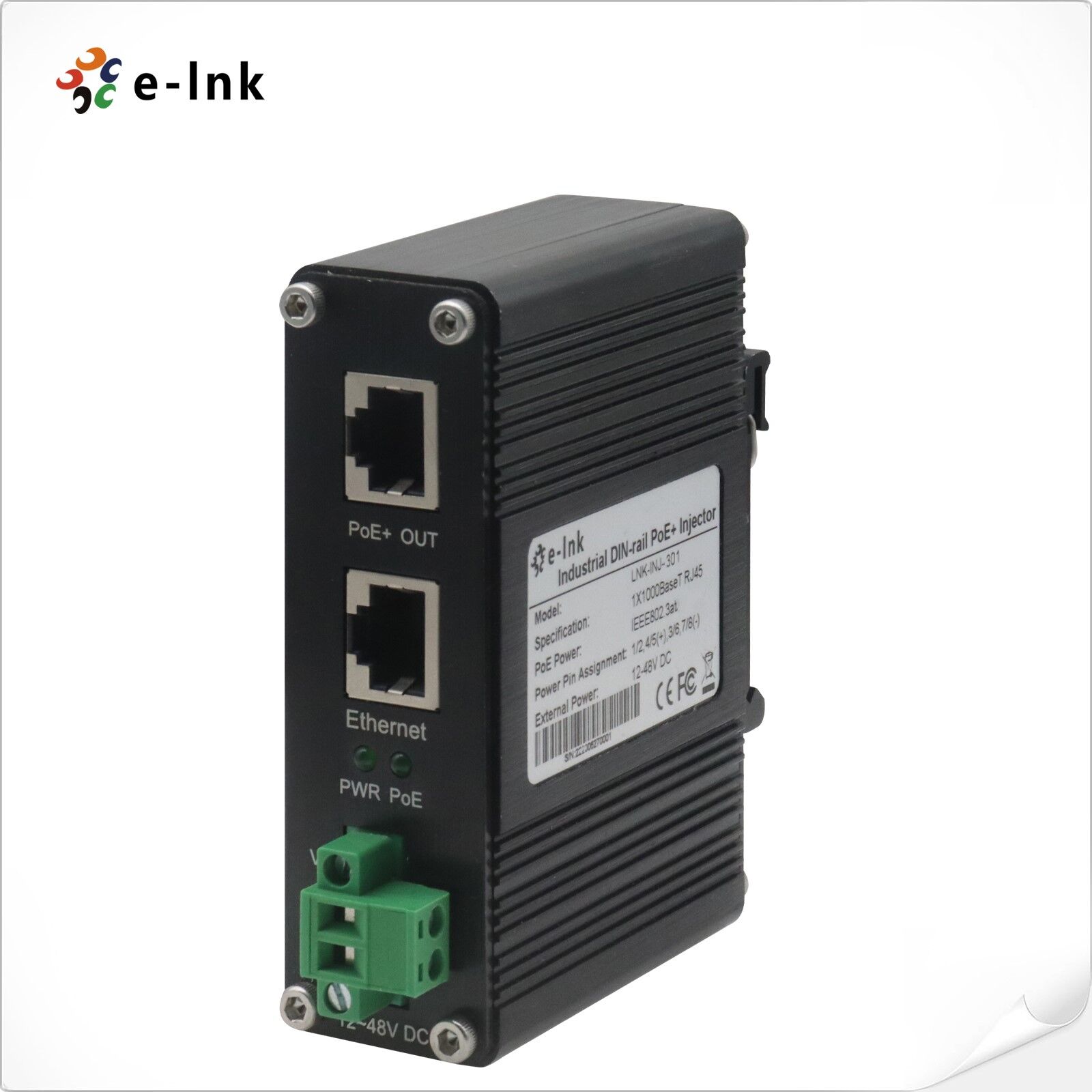 Hardened Industrial Gigabit 802.3at 30w Poe+ Injector With Din-rail And ...