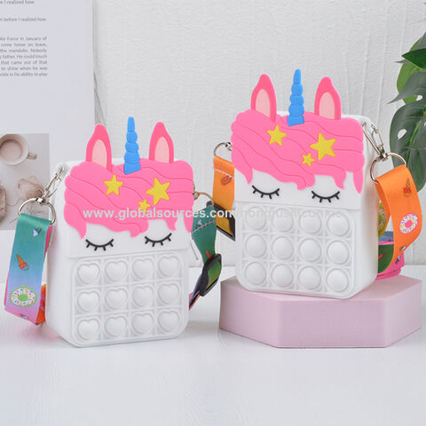 Verschiedene Muster Kinder Silikon kleine Umhängetasche beidseitig gleiche Cartoon Umhängetasche niedliche Baby Mode Accessoires