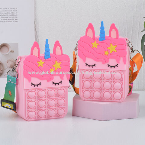 Verschiedene Muster Kinder Silikon kleine Umhängetasche beidseitig gleiche Cartoon Umhängetasche niedliche Baby Mode Accessoires