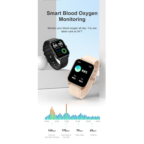 1,96 Zoll HD-Display Herzfrequenz Blutdruck Smart Fitness Tracker Armband Sport Smartwatch mit Single-Chipsatz
