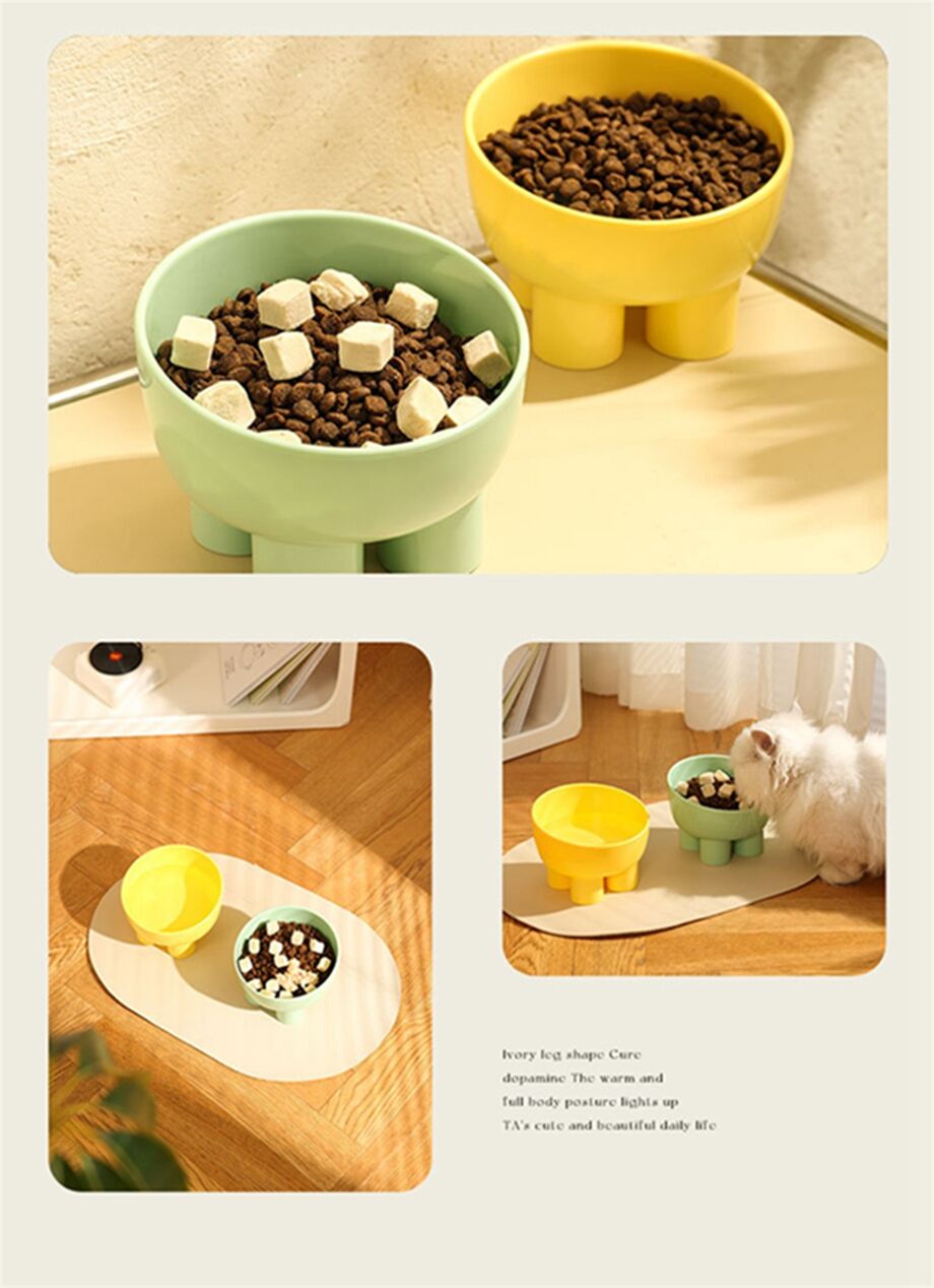 Customized Plastic Cat Dog Food Bowl Pet Bowls Feeders With Stand Food ...