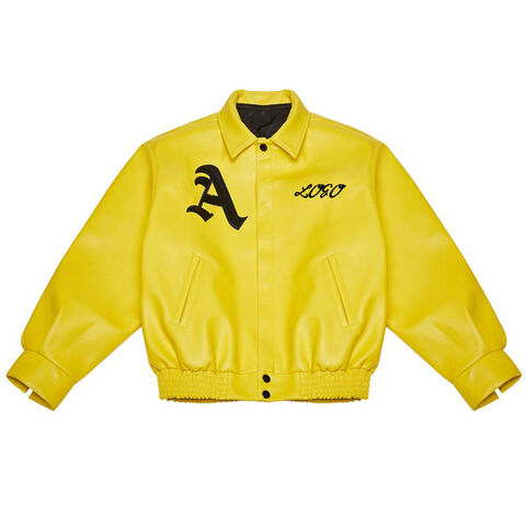 Individuell bestickte Bomber-Lederjacke für Herren für den Winter