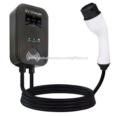 Fabricant Certifié de Bornes de Recharge EV avec Wifi, Bluetooth et APP, Wallbox 32 Ampères, Chargeur de Véhicule Électrique Type 2 AC pour Maison avec Prise
