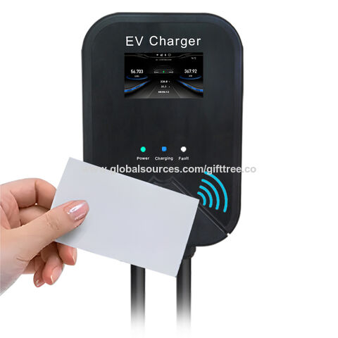 Fabricant Certifié de Bornes de Recharge EV avec Wifi, Bluetooth et APP, Wallbox 32 Ampères, Chargeur de Véhicule Électrique Type 2 AC pour Maison avec Prise
