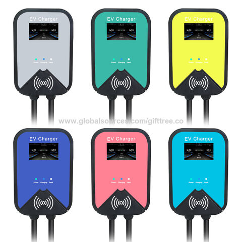 Fabricant Certifié de Bornes de Recharge EV avec Wifi, Bluetooth et APP, Wallbox 32 Ampères, Chargeur de Véhicule Électrique Type 2 AC pour Maison avec Prise