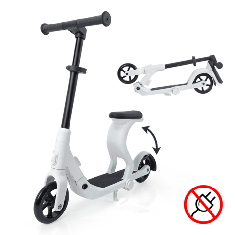 Trottinette 2-en-1 pour enfants avec siège pliable et deux roues - Trottinette convertible de haute qualité pour enfants en gros
