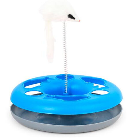 Jeu de Disque Multifonctionnel Amusant pour Chat, Jouet Interactif