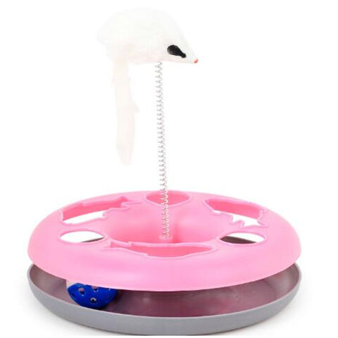 Jeu de Disque Multifonctionnel Amusant pour Chat, Jouet Interactif