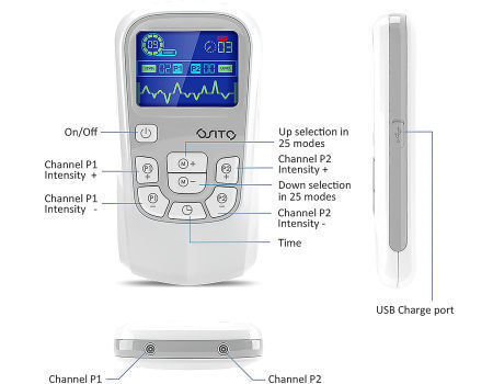 Hand Tens Unit Buy Wholesale China Rechargeable Tens Unit Handheld Electronic Pulse ...
