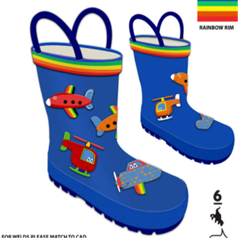 Best Design 5D Waterproof Custom Kids Rubber Rain Boots