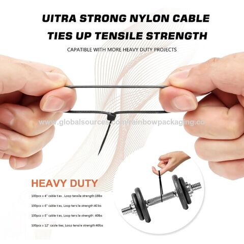 Nylon Cable Zip Ties Heavy Duty 4 Inch, Ultra Strong Plastic Wire