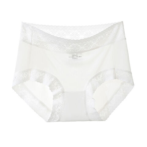 Sexy Damen Ice Silk Quick Dry Dünne Atmungsaktive Polylactid Antibakterielle Dreieckshose mit Spitze
