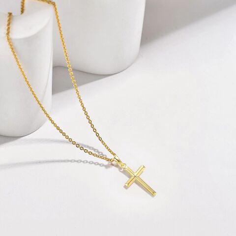 Halsketten mit Anhänger Kreuzanhänger S925 Sterling Silber Damen Design Student Geschenk Modeschmuck