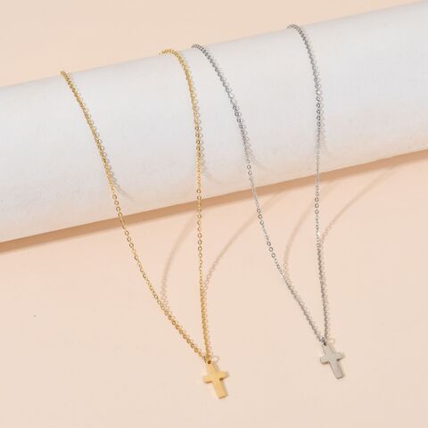 Halsketten mit Anhänger Kreuzanhänger S925 Sterling Silber Damen Design Student Geschenk Modeschmuck