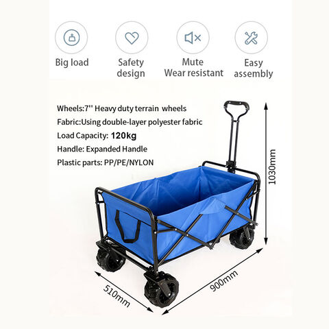 Folding Wagon, Collapsible Wagon Garden Cart Heavy Duty With All Terrain  Wheels, Large Capacity Foldable Beach Wagon $29.8 - Wholesale China Folding  Wagon at Factory Prices from Qingdao Longwin Industry Co. Ltd