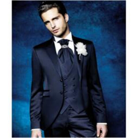 Costume Homme Blazer en Laine et Pantalon Coupe Ajustée