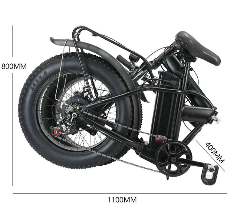 QRONGE 1000W 48V Folding Electric Bike, 20" Fat Tire 70 Miles Range