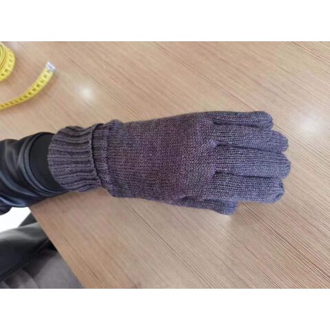 Guantes Elásticos Acrílicos Táctiles para Invierno, Guantes Cálidos de Punto para Uso Diario y Trabajo